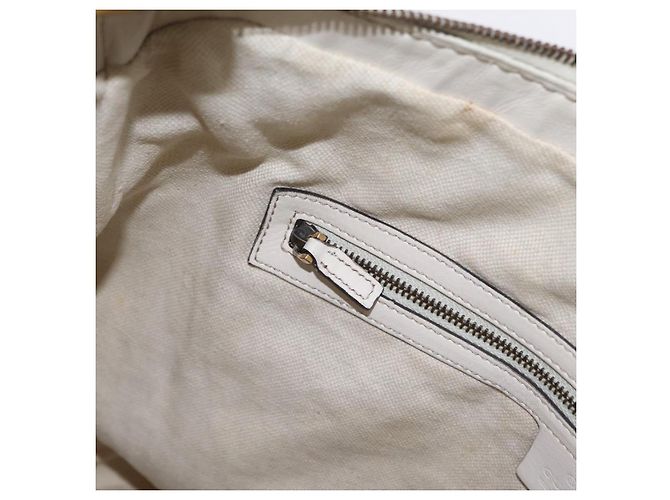 Borsa a tracolla GUCCI GG Marmont in pelle 2way White Gold 247185 Auth 201371A Bianco D'oro - vista 30