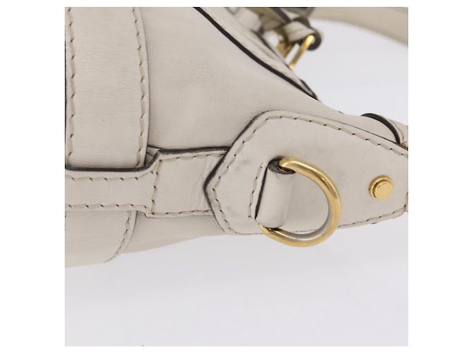 Borsa a tracolla GUCCI GG Marmont in pelle 2way White Gold 247185 Auth 201371A Bianco D'oro - vista 4