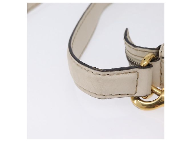 Borsa a tracolla GUCCI GG Marmont in pelle 2way White Gold 247185 Auth 201371A Bianco D'oro - vista 9
