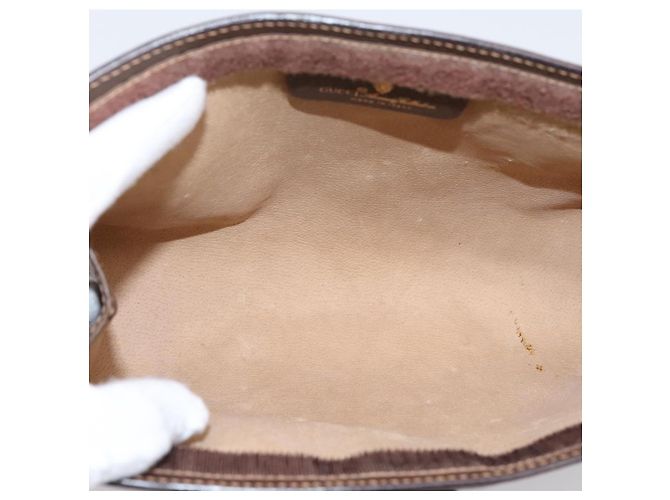 Borsa a pochette GUCCI GG Supreme Web Sherry Line PVC Beige Gold 89 01 032 Auth mr2926 - vista 10