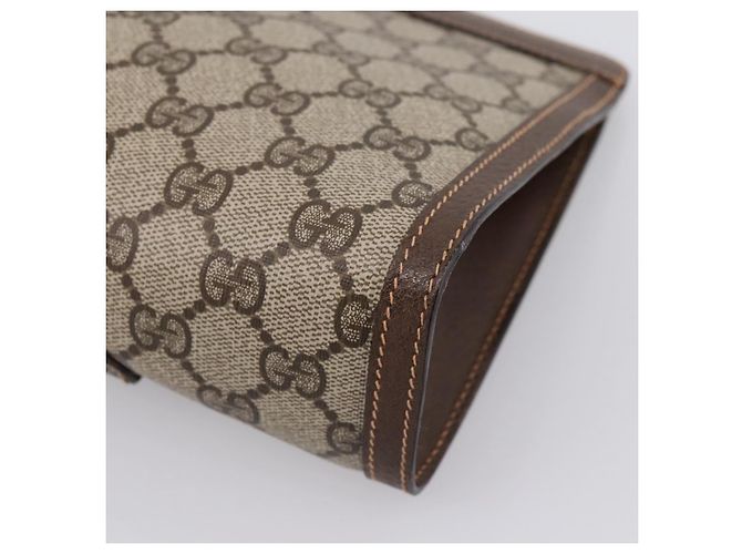Borsa a pochette GUCCI GG Supreme Web Sherry Line PVC Beige Gold 89 01 032 Auth mr2926 - vista 15
