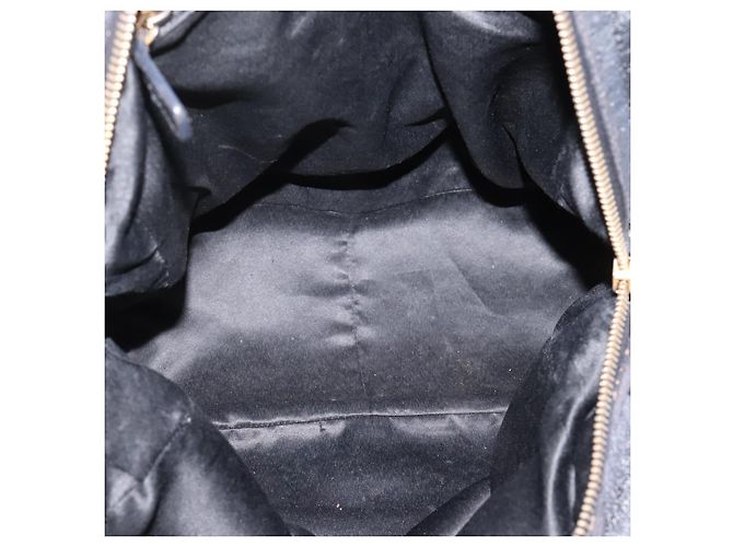 Bolsa Miu Miu em couro preto e dourado Auth 206226 - vista 34