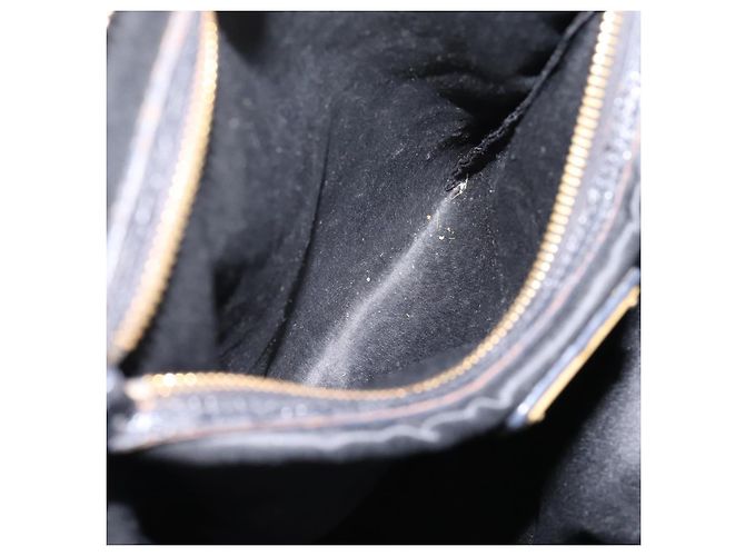 Bolsa Miu Miu em couro preto e dourado Auth 206226 - vista 38