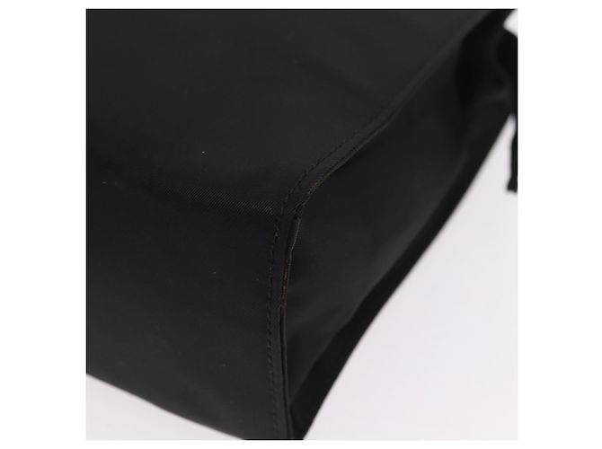 Bolso de mano PRADA con asa de metal Nylon Black Silver Auth 206110A Negro Plata - vista 15