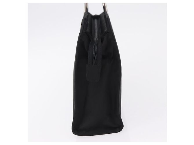 Bolso de mano PRADA con asa de metal Nylon Black Silver Auth 206110A Negro Plata - vista 3
