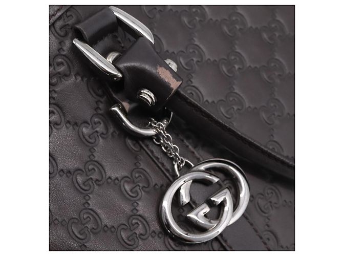 Borsa GUCCI GG Canvas Guccissima in Pelle 2way Outlet Marrone 341503 Auth ep15925 Argento - vista 10