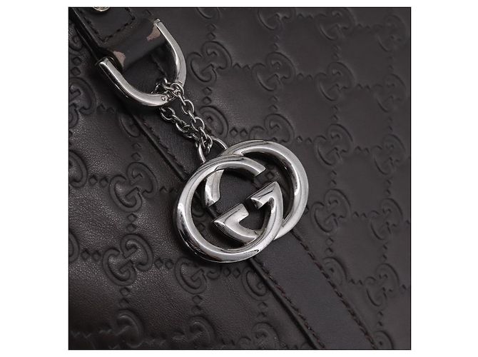 Borsa GUCCI GG Canvas Guccissima in Pelle 2way Outlet Marrone 341503 Auth ep15925 Argento - vista 20