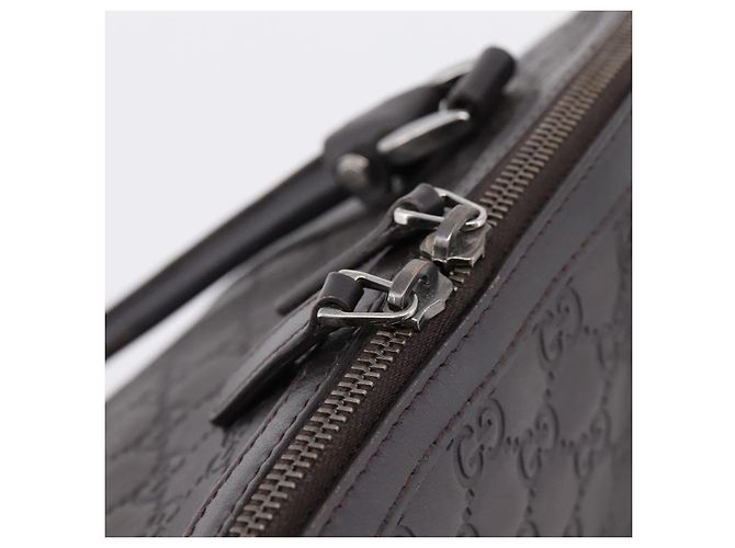 Borsa GUCCI GG Canvas Guccissima in Pelle 2way Outlet Marrone 341503 Auth ep15925 Argento - vista 21