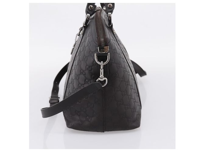 Borsa GUCCI GG Canvas Guccissima in Pelle 2way Outlet Marrone 341503 Auth ep15925 Argento - vista 4