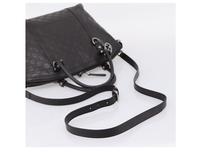 Borsa GUCCI GG Canvas Guccissima in Pelle 2way Outlet Marrone 341503 Auth ep15925 Argento - vista 8