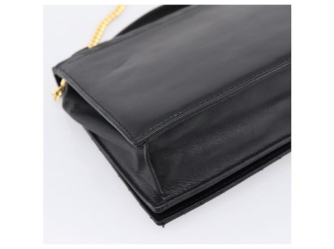 Céline Sac à main CELINE en cuir 2way Noir Doré Auth mr3033V - vue 17
