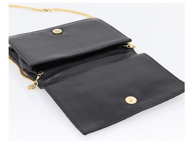 Céline Sac à main CELINE en cuir 2way Noir Doré Auth mr3033V - vue 19
