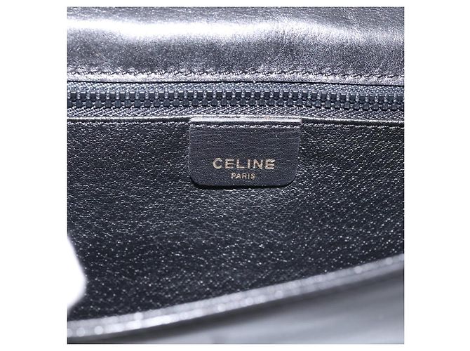Céline Sac à main CELINE en cuir 2way Noir Doré Auth mr3033V - vue 20