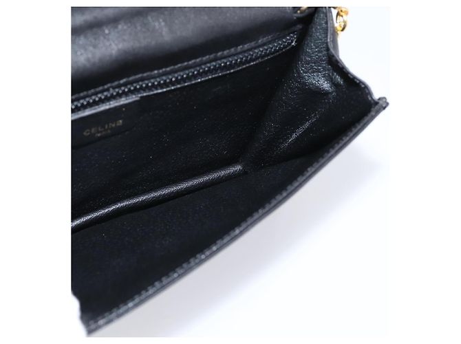 Céline Sac à main CELINE en cuir 2way Noir Doré Auth mr3033V - vue 21