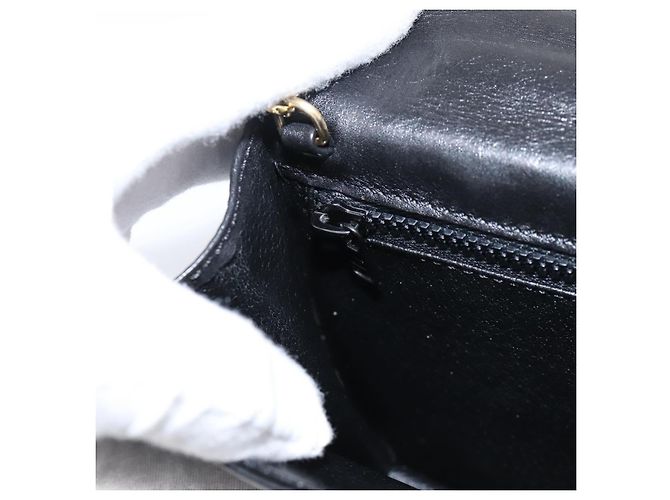 Céline Sac à main CELINE en cuir 2way Noir Doré Auth mr3033V - vue 23