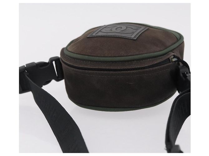 Borsa a Tracolla CHANEL Sports Line Canvas Khaki CC Auth 205131A Cachi - vista 6