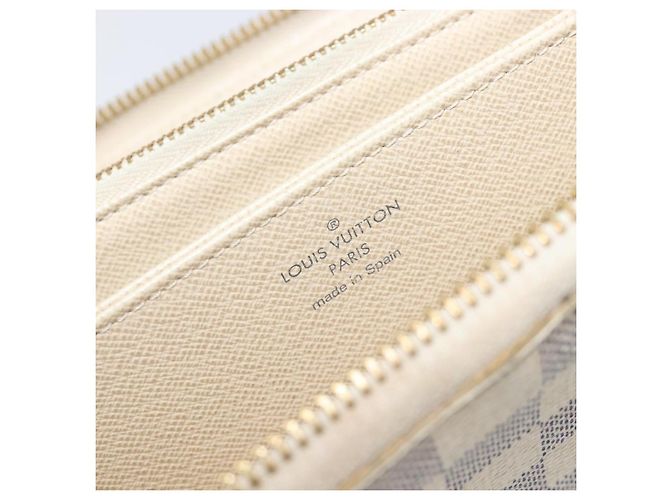 LOUIS VUITTON Damier Azur Zippy Wallet Cartera Larga N60019 LV Auth 206314 - vista 10