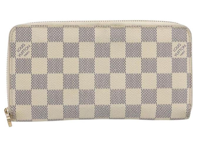 LOUIS VUITTON Damier Azur Zippy Wallet Cartera Larga N60019 LV Auth 206314 - vista 13