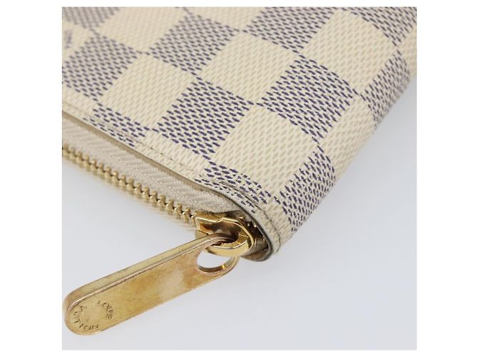 LOUIS VUITTON Damier Azur Zippy Wallet Cartera Larga N60019 LV Auth 206314 - vista 14