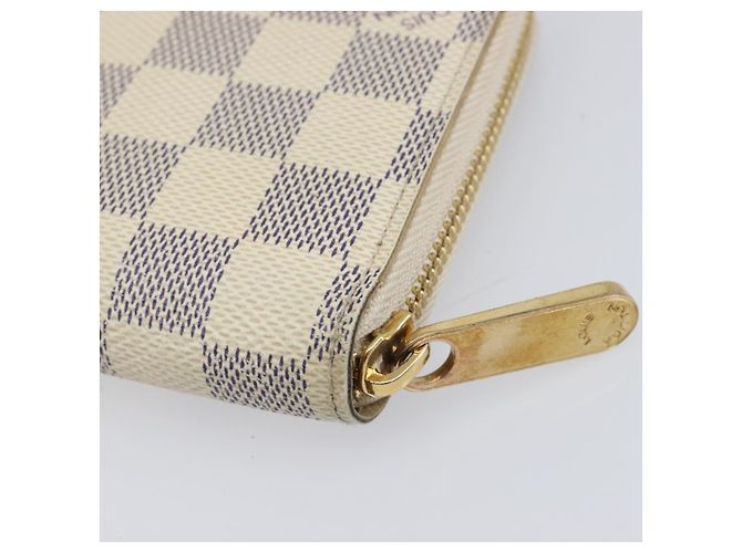 LOUIS VUITTON Damier Azur Zippy Wallet Cartera Larga N60019 LV Auth 206314 - vista 15