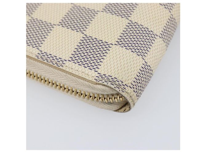LOUIS VUITTON Damier Azur Zippy Wallet Cartera Larga N60019 LV Auth 206314 - vista 16