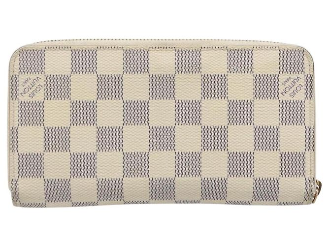 LOUIS VUITTON Damier Azur Zippy Wallet Cartera Larga N60019 LV Auth 206314 - vista 2