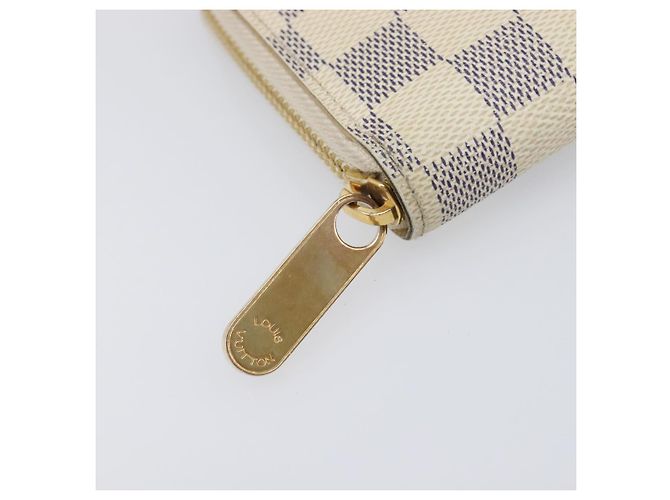 LOUIS VUITTON Damier Azur Zippy Wallet Cartera Larga N60019 LV Auth 206314 - vista 8