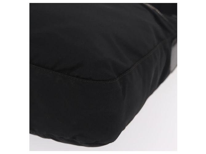 Sac à épaule PRADA Nylon Black Silver Auth mr3036A Noir Argenté - vue 18
