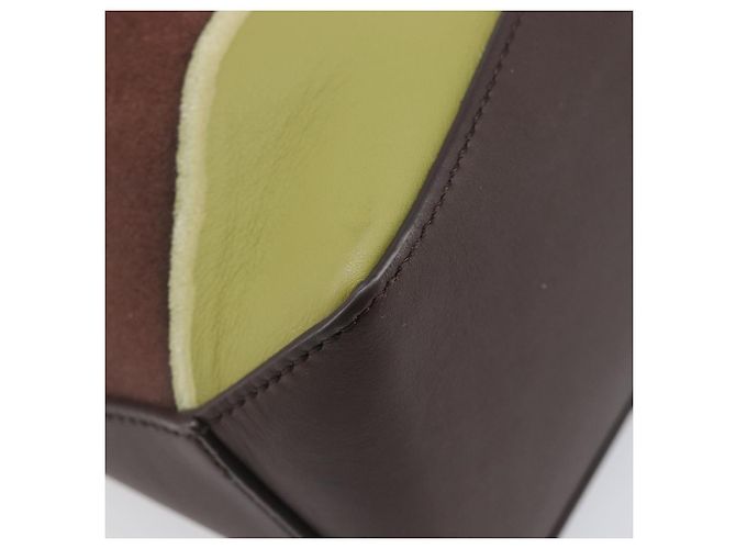 Bolso LOEWE Puzzle Small de piel 2 vías Marrón Oro Auth 200778SAM Castaño Dorado - vista 18