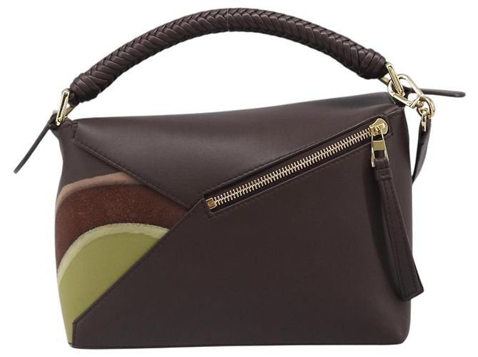 Bolso LOEWE Puzzle Small de piel 2 vías Marrón Oro Auth 200778SAM Castaño Dorado - vista 2