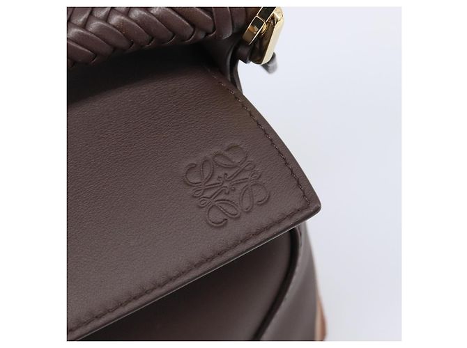 Bolso LOEWE Puzzle Small de piel 2 vías Marrón Oro Auth 200778SAM Castaño Dorado - vista 21
