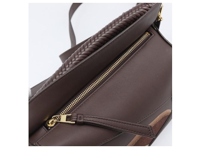 Bolso LOEWE Puzzle Small de piel 2 vías Marrón Oro Auth 200778SAM Castaño Dorado - vista 23