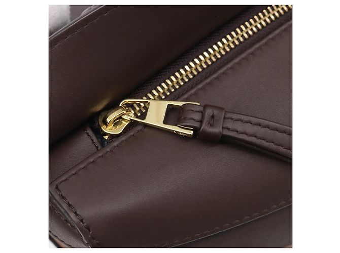 Bolso LOEWE Puzzle Small de piel 2 vías Marrón Oro Auth 200778SAM Castaño Dorado - vista 24
