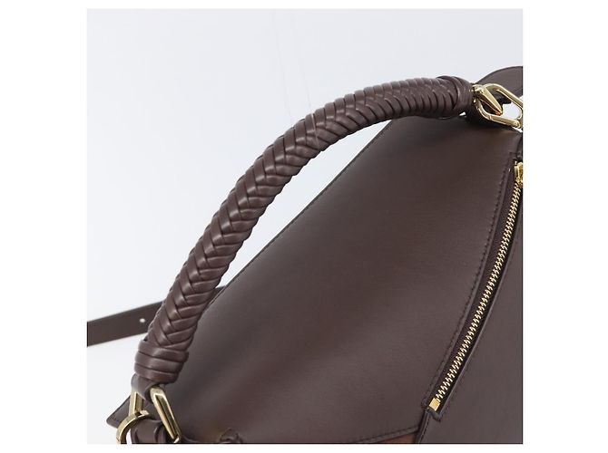 Bolso LOEWE Puzzle Small de piel 2 vías Marrón Oro Auth 200778SAM Castaño Dorado - vista 6