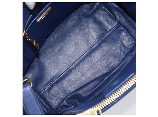 Borsa a mano Miu Miu Matelassé in pelle 2way Blu Tono Oro Auth BA15493V - vista 11
