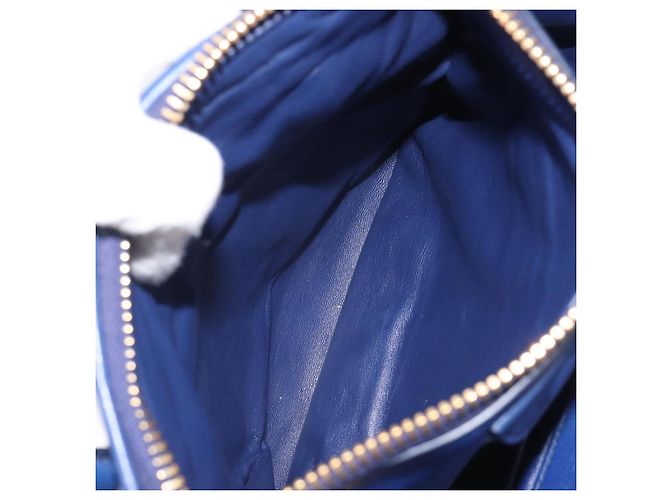 Borsa a mano Miu Miu Matelassé in pelle 2way Blu Tono Oro Auth BA15493V - vista 28