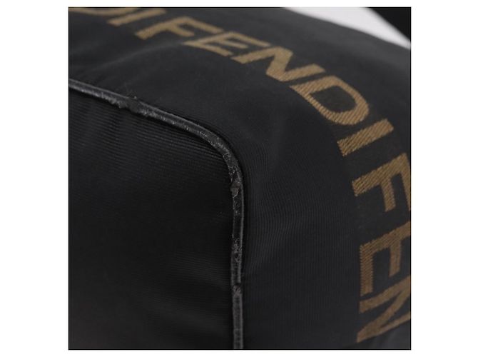 Borsa a tracolla FENDI Canvas Black Gold Tone Auth mr3048A Nero - vista 15