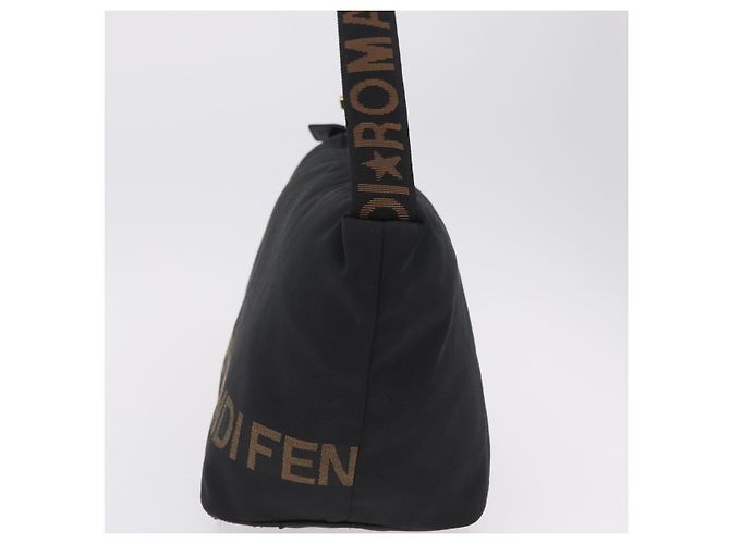 Borsa a tracolla FENDI Canvas Black Gold Tone Auth mr3048A Nero - vista 3