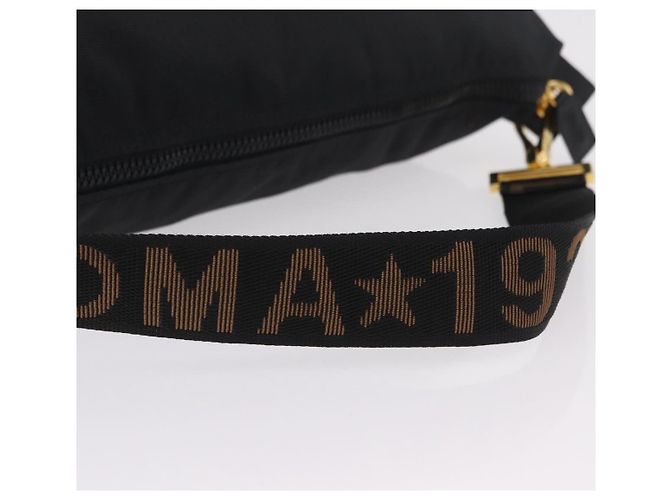 Borsa a tracolla FENDI Canvas Black Gold Tone Auth mr3048A Nero - vista 7