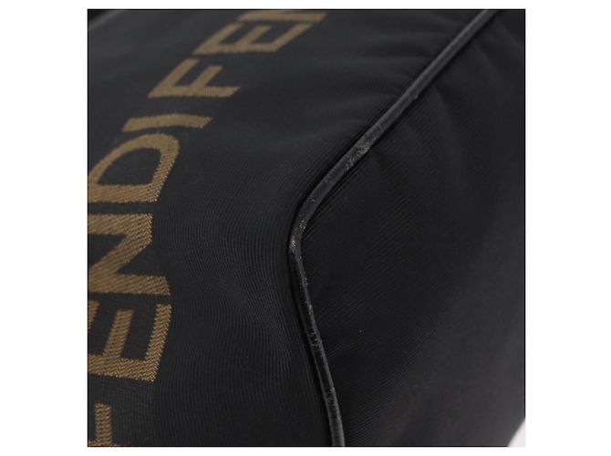 Borsa a tracolla FENDI Canvas Black Gold Tone Auth mr3048A Nero - vista 9