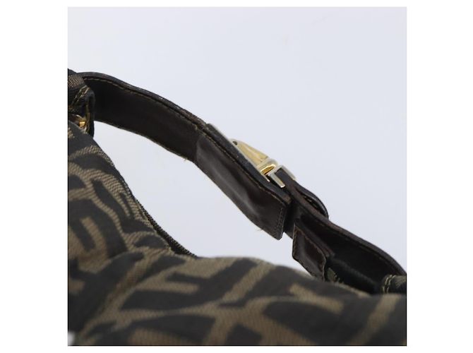 FENDI Zucca Canvas Vanity Handtasche Schwarz Braun Auth 206079 - Ansicht 14