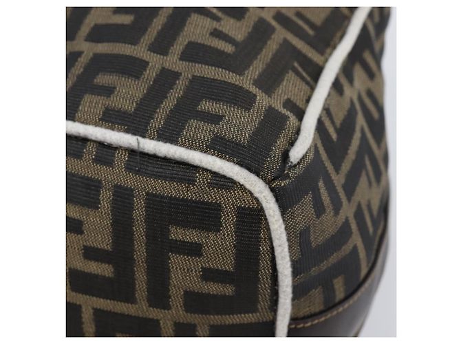 FENDI Zucca Canvas Vanity Handtasche Schwarz Braun Auth 206079 - Ansicht 15