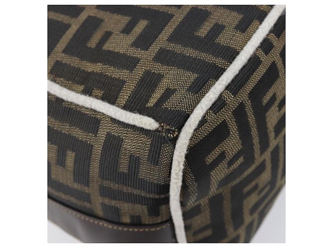 FENDI Zucca Canvas Vanity Handtasche Schwarz Braun Auth 206079 - Ansicht 18