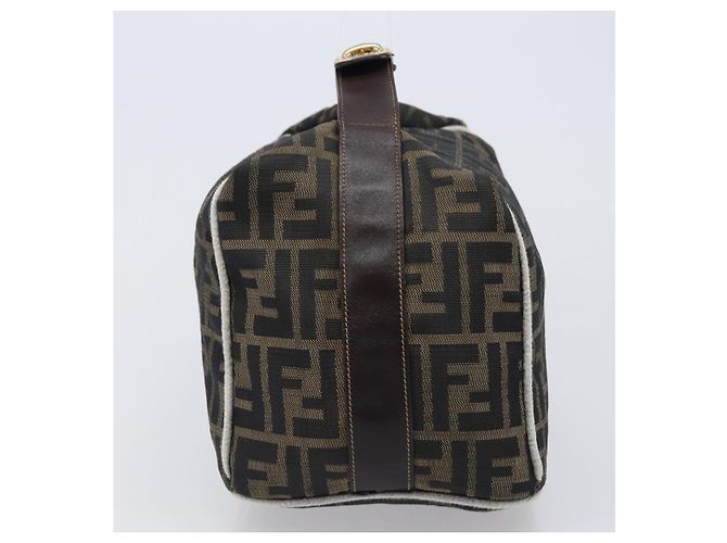 FENDI Zucca Canvas Vanity Handtasche Schwarz Braun Auth 206079 - Ansicht 3