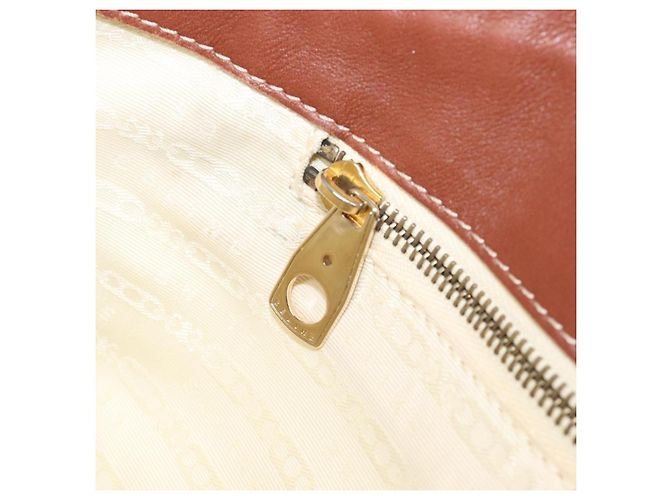 Céline Saco Tote CELINE Macadam Canvas Bege Gold Auth 206043V Dourado - vista 21