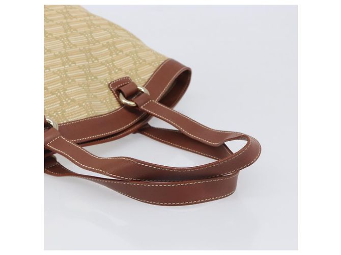 Céline Saco Tote CELINE Macadam Canvas Bege Gold Auth 206043V Dourado - vista 7