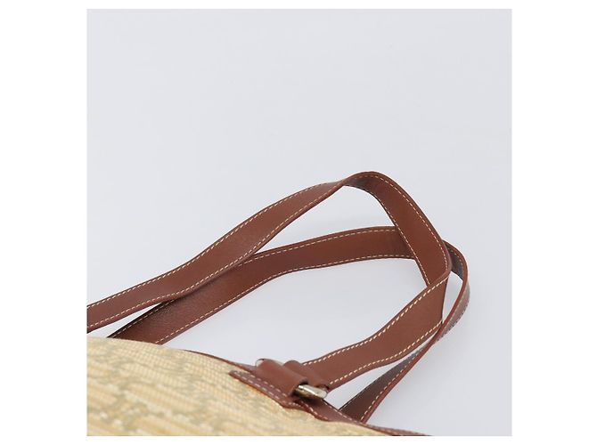 Céline Saco Tote CELINE Macadam Canvas Bege Gold Auth 206043V Dourado - vista 8
