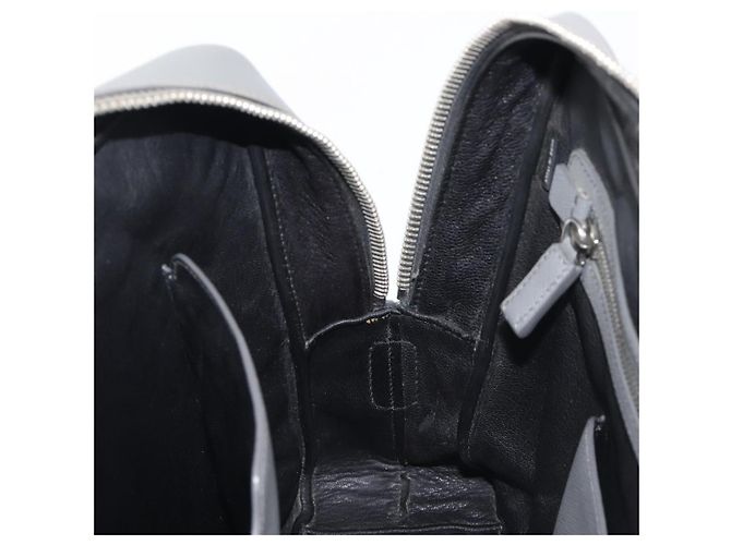 Borsa da lavoro PRADA pelle Saffiano Grigio Argento Auth bs37335A Marrone - vista 22