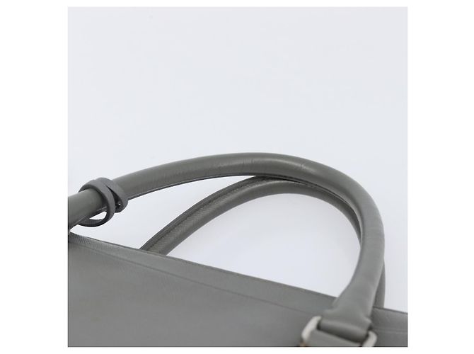 Borsa da lavoro PRADA pelle Saffiano Grigio Argento Auth bs37335A Marrone - vista 8