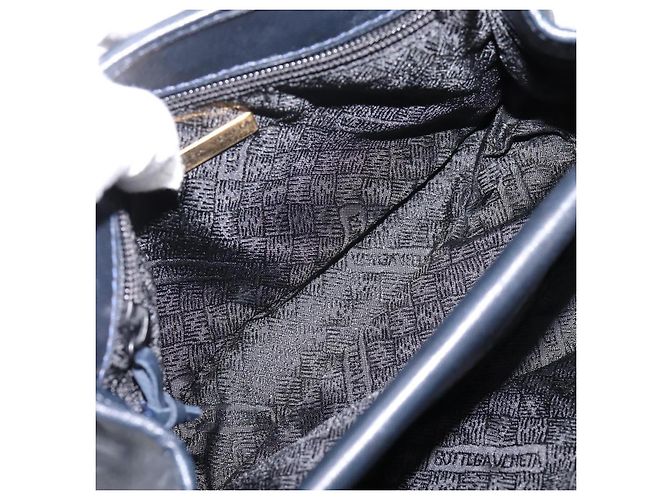 Borsa a tracolla Bottega Veneta INTRECCIATO in pelle nera e oro Auth mr2936 Nero - vista 11